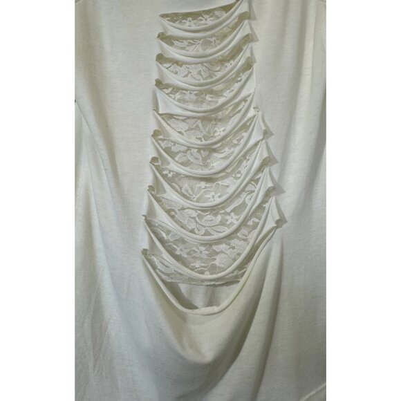 Women's Cream Cut Out Top Size: M - Picture 4 of 4